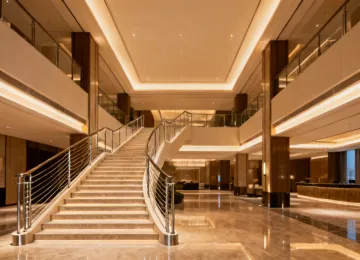 Hospitality railing installation