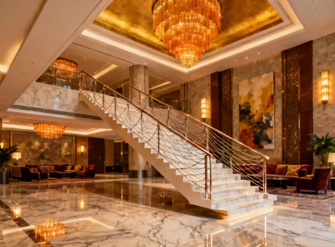 Hotel hospitality floating stairs